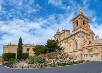 Fototapeta na wymiar View of Birgu (Vittoriosa) from Valleta, Malta