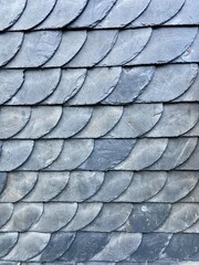 slate tiles on the roof