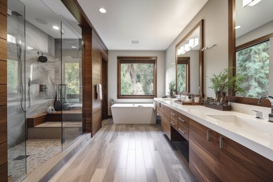 a brand new master bathroom. Generative AI