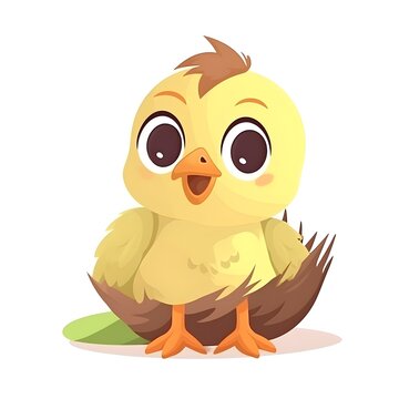 Vibrant chick illustration to bring happiness to your designs
