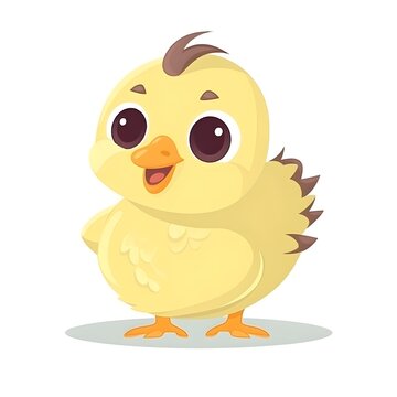 Cheerful baby chick clipart with a pop of color