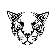 Lion tribal tattoo illustration