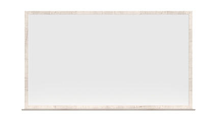 Whiteboard. Isolated. Wooden frame. 3d illustration.	