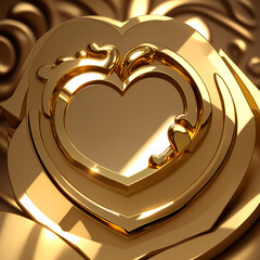 gold heart background