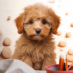 Digital Paws: AI-Created Cockapoo Magic