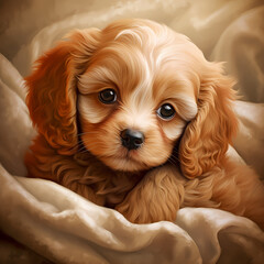 Digital Paws: AI-Created Cockapoo Magic