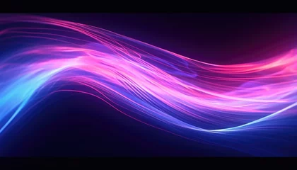 Stof per meter neon light with abstract colorful gradient wave background © STORYTELLER AI
