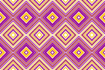 Ethnic repeating pattern tile design fabrics and rugs Abstract Textile Print Wallpaper Squares Circles Stars Purple Yellow White