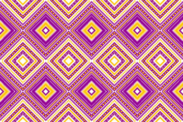 Ethnic repeating pattern tile design fabrics and rugs Abstract Textile Print Wallpaper Squares Circles Stars Purple Yellow White