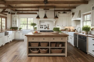 Fototapeta premium kitchen farmhouse-style interior design