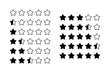 Star rating. 5 stars review, black vector. Customer feedback vector. Consumer rating flat icon.