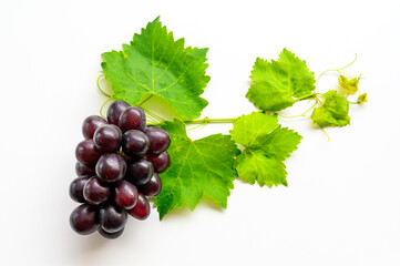 bunch of grapes isolated on white