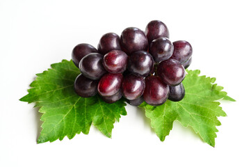 bunch of grapes isolated on white