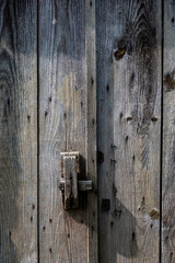 detail of an old worn wooden door