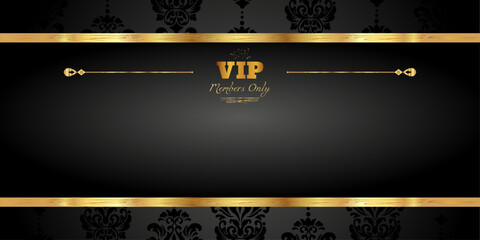 VIP card in black and gold. Members only. Premium quality