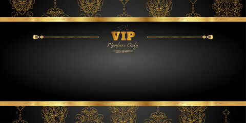 VIP gold. Members only in black and gold