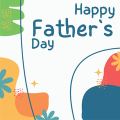 Happy Father’s Day social media post, banner, background, weding card template