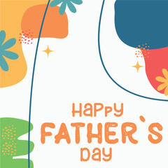 Happy Father’s Day social media post, banner, background, weding card template