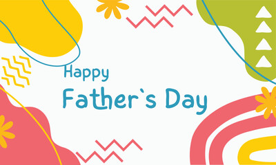 Happy Father’s Day social media post, banner, background, weding card template