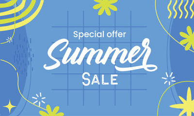 Summer Sale social media post, banner, background, weding card template