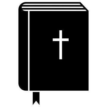 black bible with white cross clip art preview