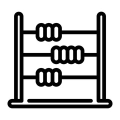 abacus line icon