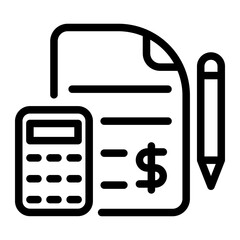 accounting line icon