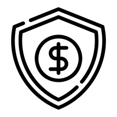 secure payment line icon