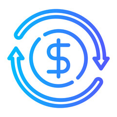 dollar gradient icon