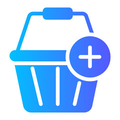 Obraz premium shopping basket gradient icon