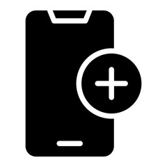 mobile phone glyph icon