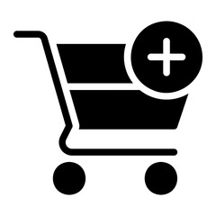 shopping cart glyph icon