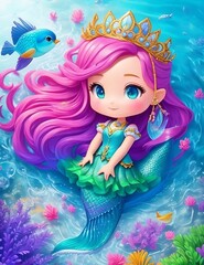 Obraz na płótnie Canvas mermaid in the water
