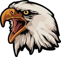 Eagle Face Illustration. Vector.