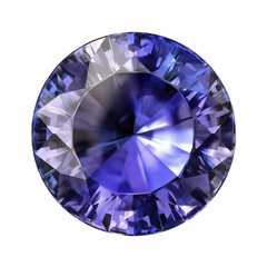 A purple tanzanite gem on a transparent background png isolated Generative Ai