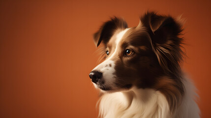 border collie dog portrait Generative Ai.