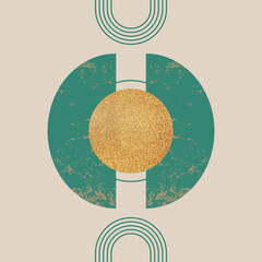 Mid century design posters. Abstract wall art. Boho wall poster. Minimalistic design.