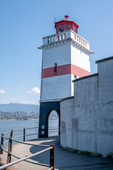 Fototapeta na wymiar Brockton Point Lighthouse in Stanley Park, Vancouver Canada