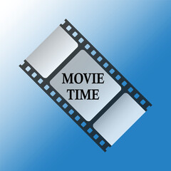 Cinema festival poster movie time. Old film. vector illustration.