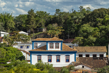 Prédio histórico na cidade de Tiradentes, Estado de Minas Gerais, Brasil