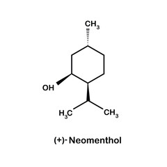Formula of chemical structure of Menthol .Vector EPS 10.