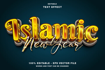 Islamic New Year 3D Editable Text Effect