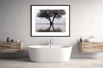 Obraz na płótnie Canvas modern bathroom interior, generative A.i