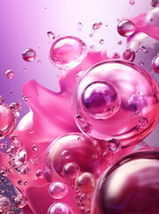 pink bubbles background