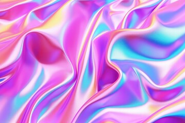 Beautiful holographic abstract background with wavy lines. Created with Generative Ai Technology