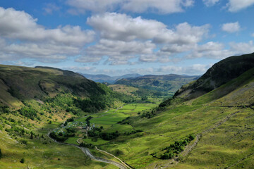 Scenic views of the walk up Scafell Pike in the Lake District
