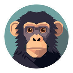 Cute monkey mascot icon