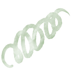 Naklejka premium Green Watercolor Doodle Squiggle
