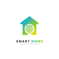 Smart home logo. Home logo, suitable for smart home logos, housing logos, or saving energy logo.