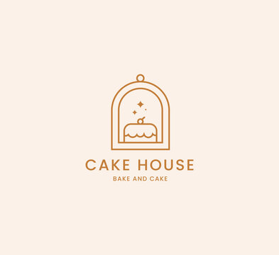 Simple and elegant homemade bakery logo collection. Hand drawn modern style logos